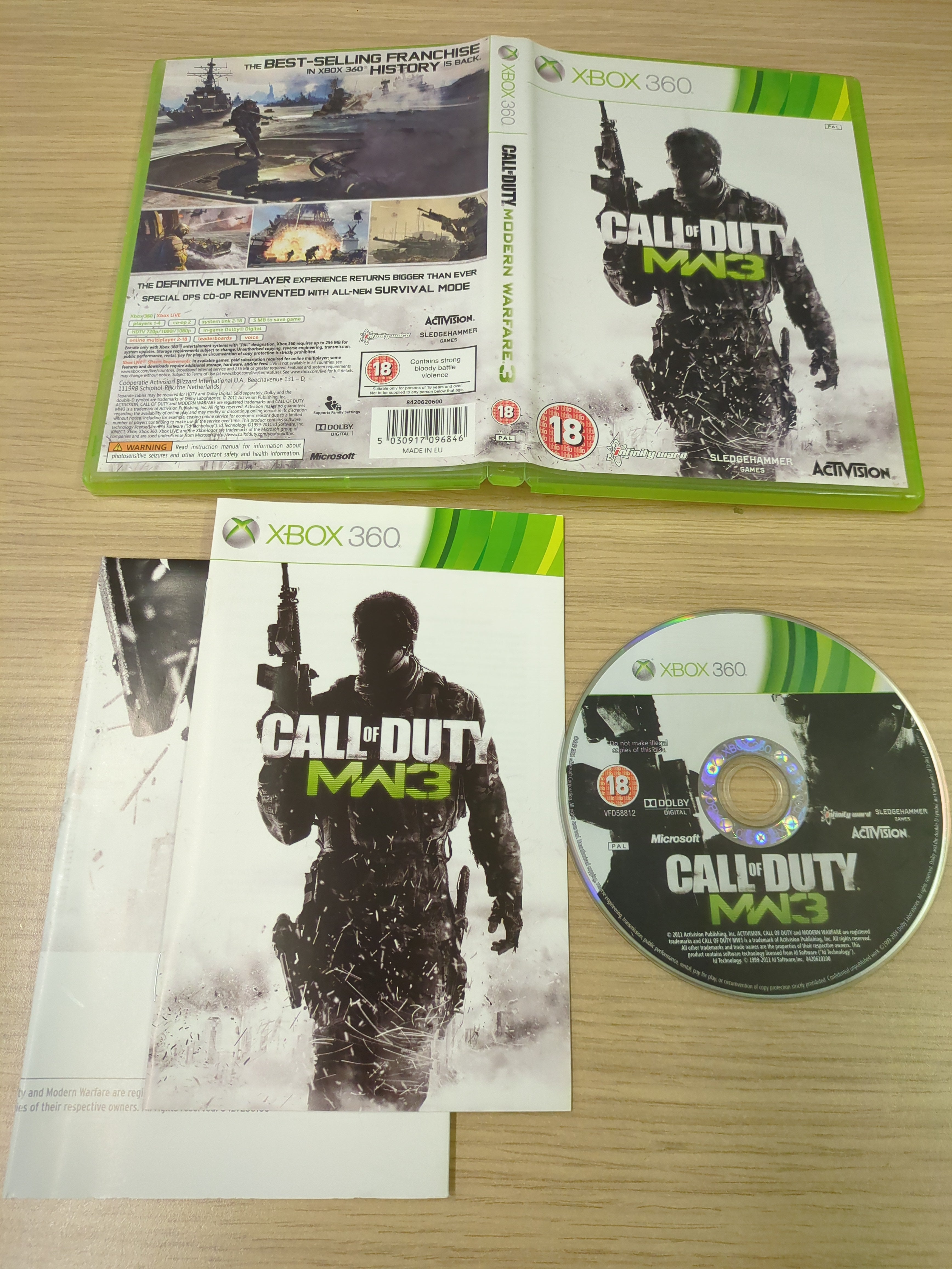 Call of Duty Modern Warfare 3 Xbox 360 game Call of Duty Modern Warfare 3 Xbox 360 game